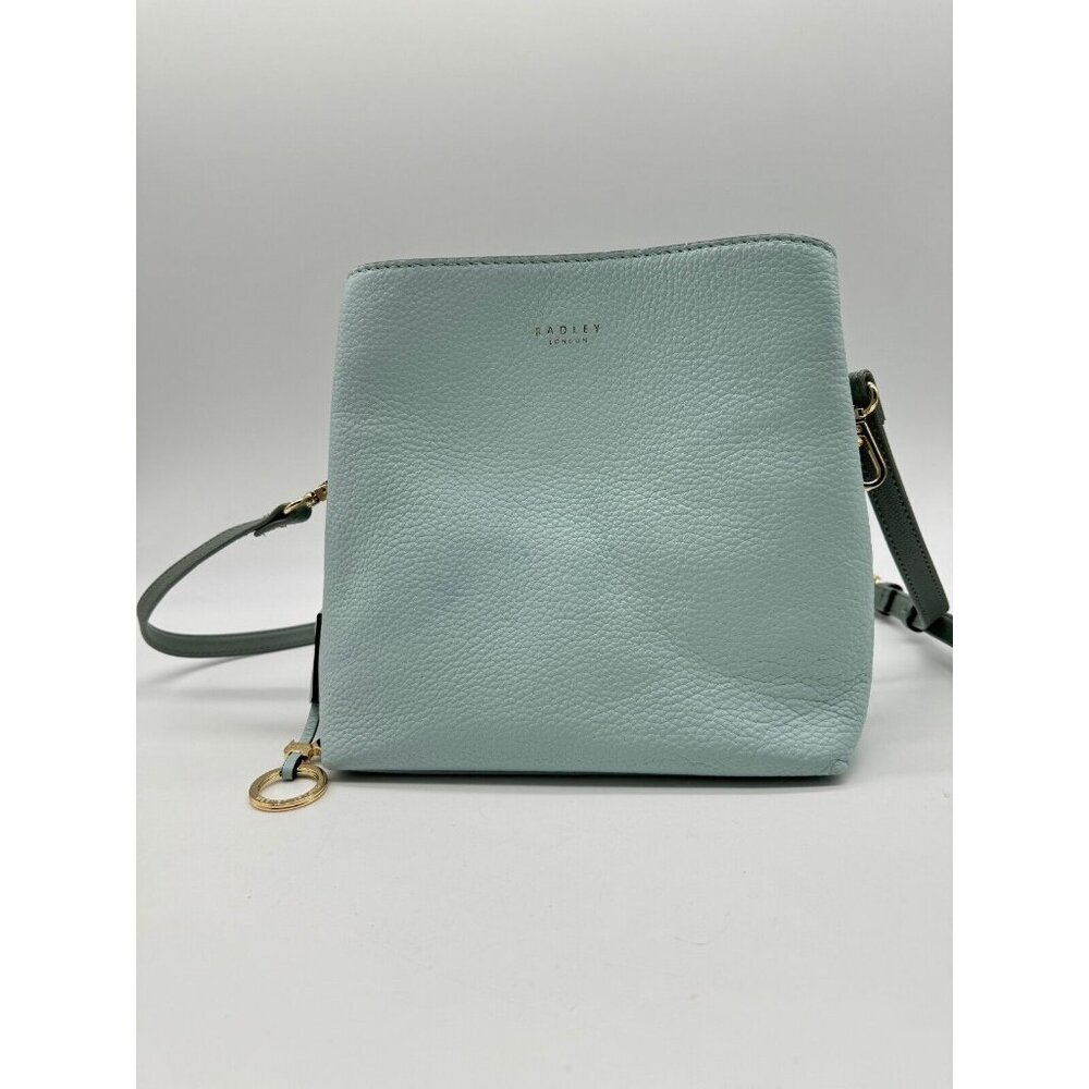 RADLEY Dukes Place pebbled leather middle compartment medium crossbody SOFT BLUE
